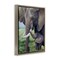 Stupell Industries Baby Elephant And Mother Floating Frame, design by James Corwin
